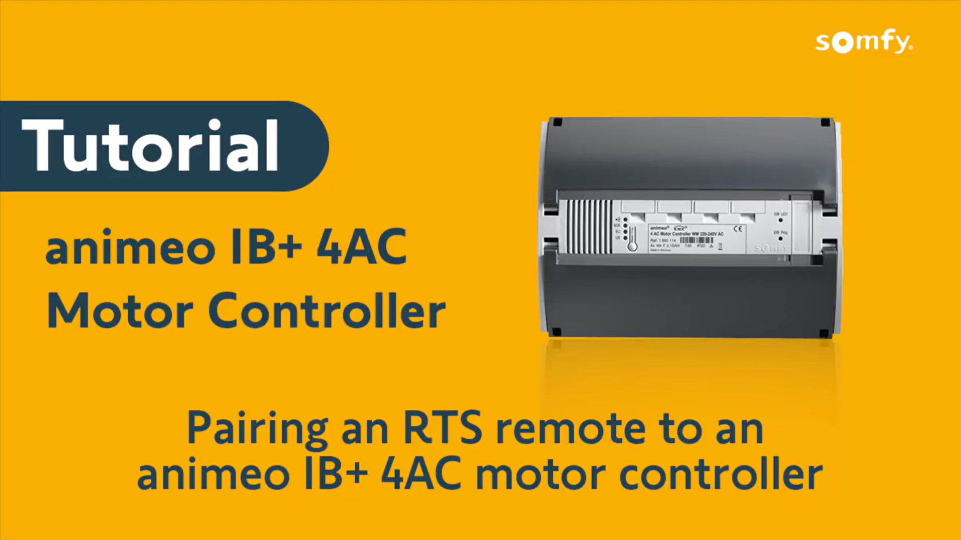 HOW TO: animeo IB+ 4AC Motor Controller