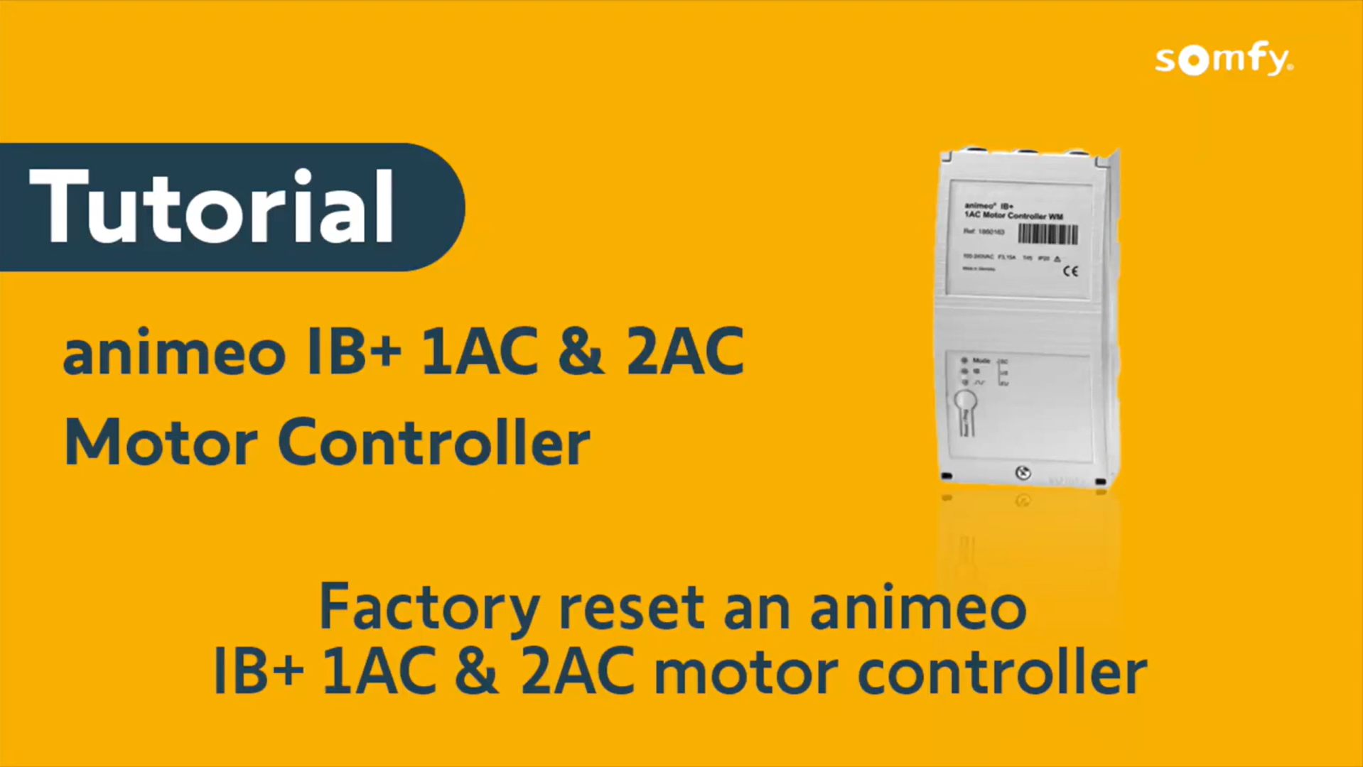 HOW TO: animeo IB+ 1AC & 2AC Motor Controllers