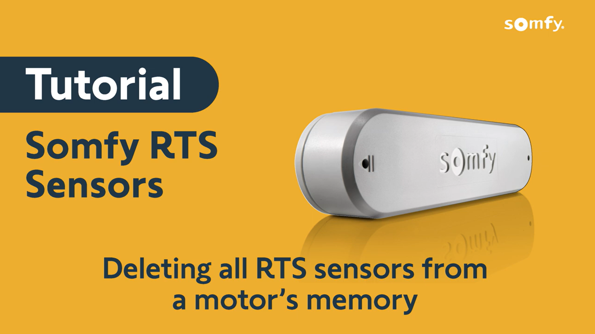 HOW TO: Somfy RTS Sensors